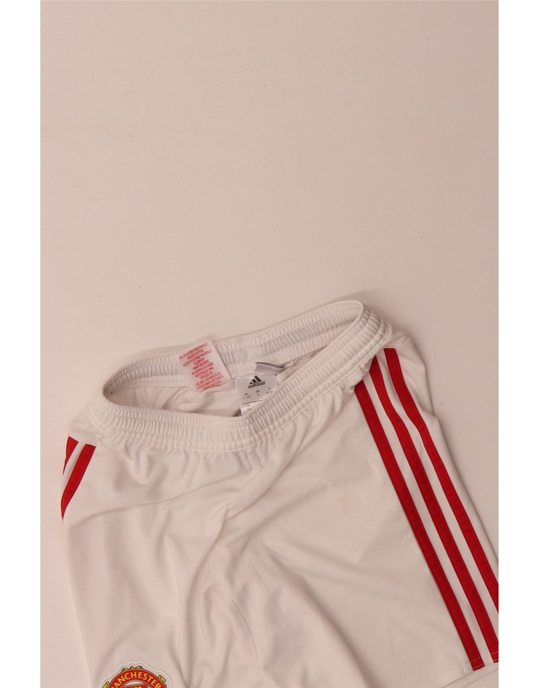 ADIDAS Boys Manchester United sportsshorts 9-10 år hvid polyester