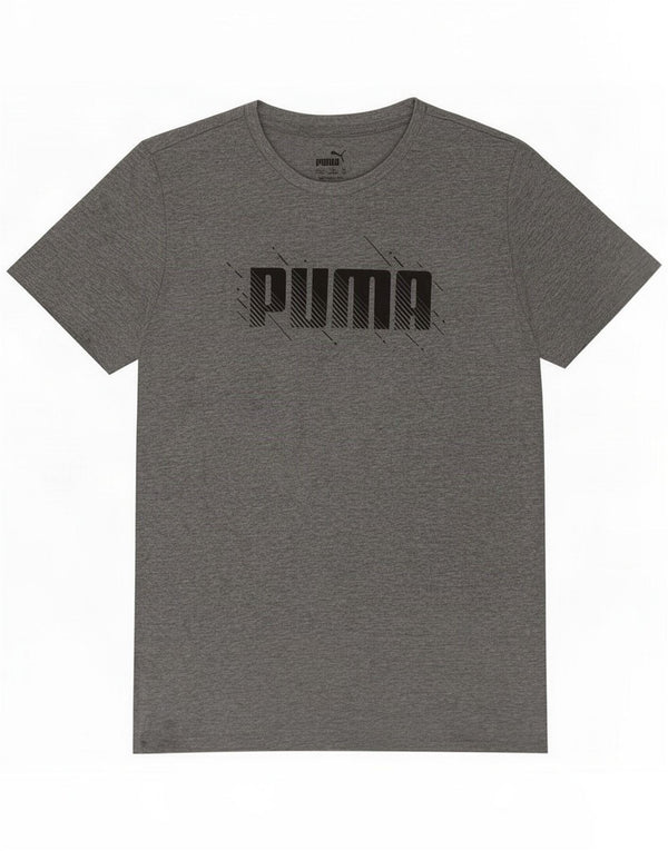 Puma Boys Grafisk T-Shirt Top 13-14 år Grå Flecked