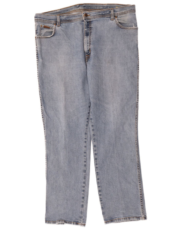 Wrangler Herre Texas Stretch Straight Jeans W40 L30 Blå Bomuld