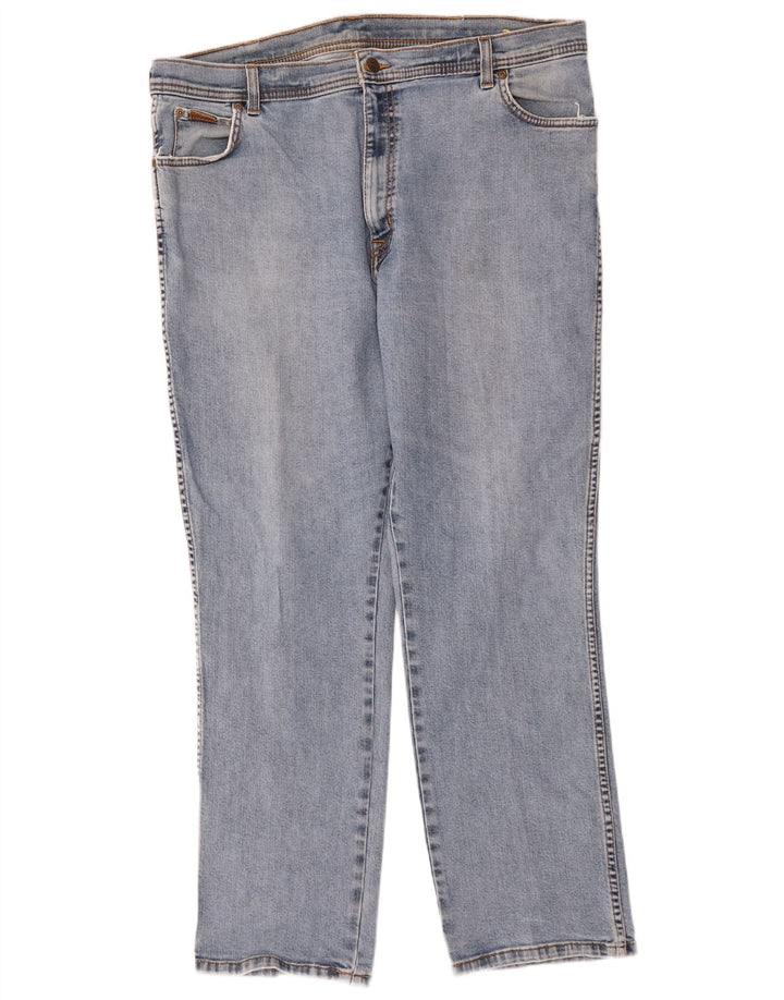 Wrangler Herre Texas Stretch Straight Jeans W40 L30 Blå Bomuld