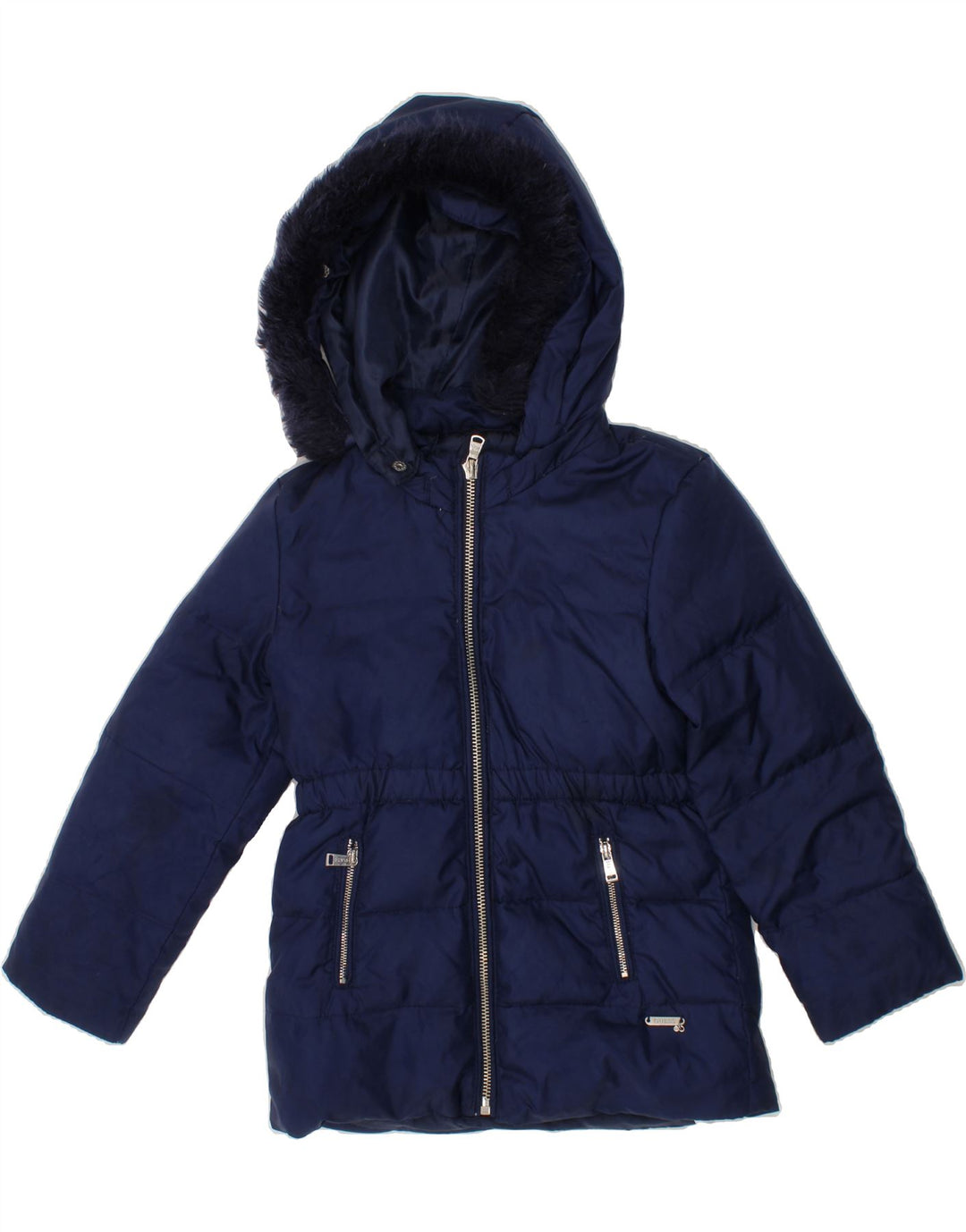 GUESS Girls Hooded Padded Jacket 4-5 Years Navy Blue Vintage Guess and Second-Hand Guess from Messina Hembry 