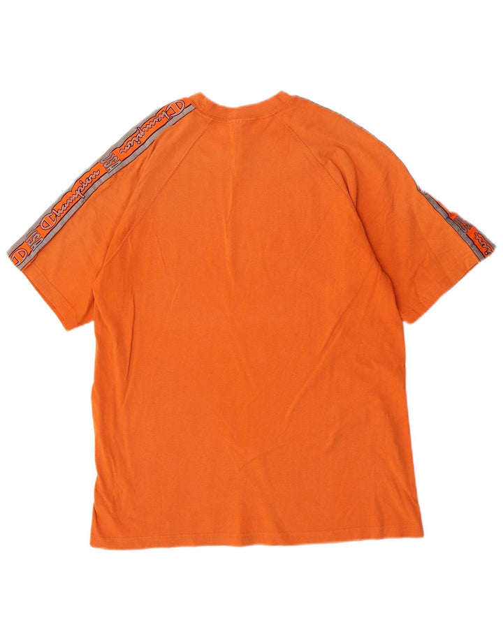 Champion Herre grafisk T-shirt Top Medium Orange Bomuld