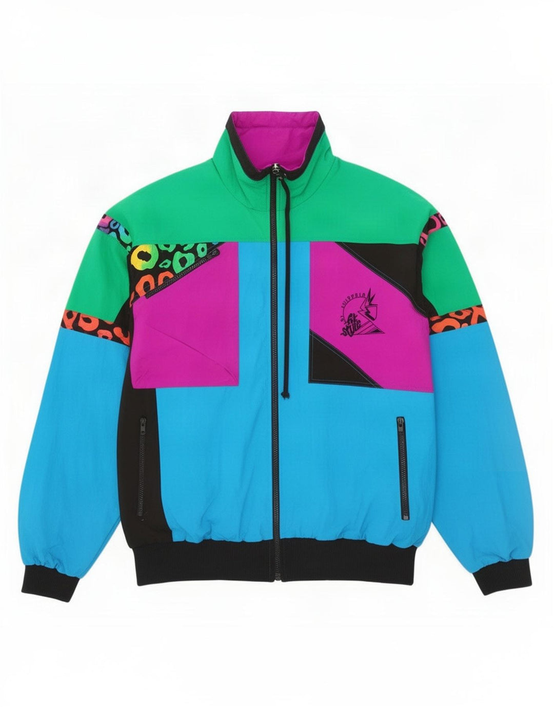 Vintage træningsdragt til mænd Topjakke IT 50 Medium Flerfarvet Colourblock