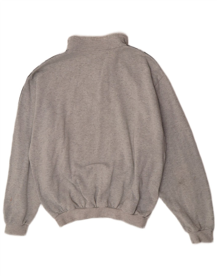 Asics Herre Grafisk Zip Neck Sweatshirt Jumper Stor Grå