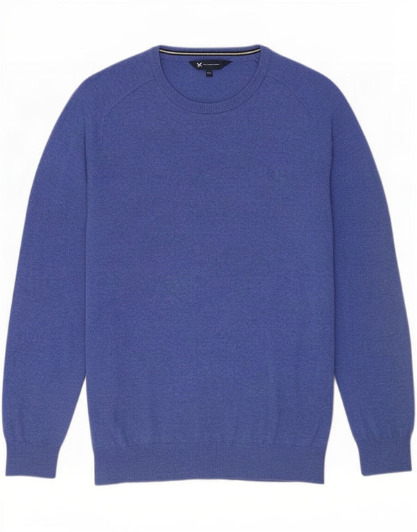 Besætningstøj Herre Boat Neck Jumper Sweater 2XL Blå Uld
