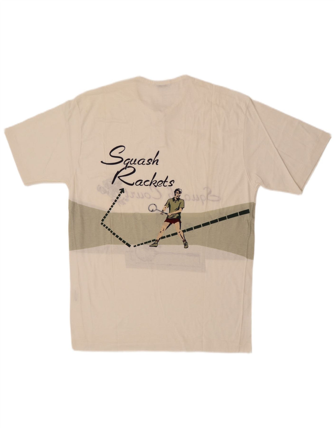 Cacharel Herre Grafisk T-Shirt Top Stor Hvid