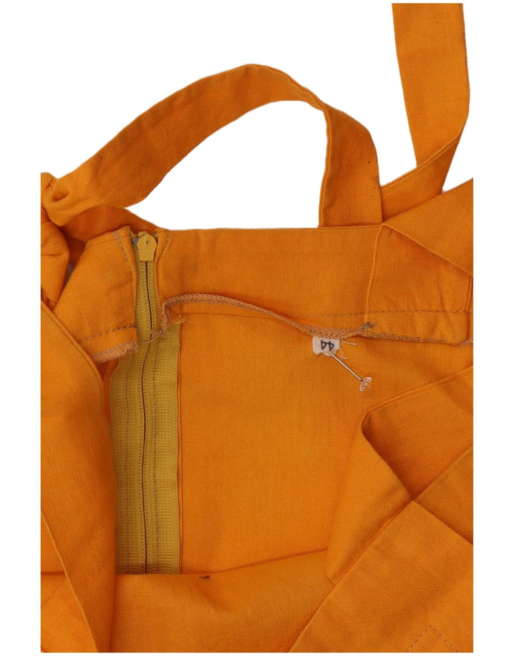 Vintage ærmeløs solkjole til kvinder IT 44 Medium Orange