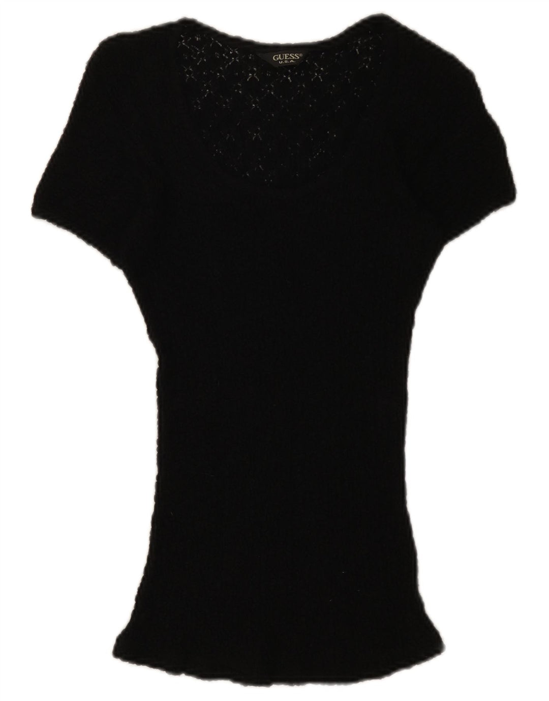 Guess Dame Blouse Top UK 12 Medium Black Floral