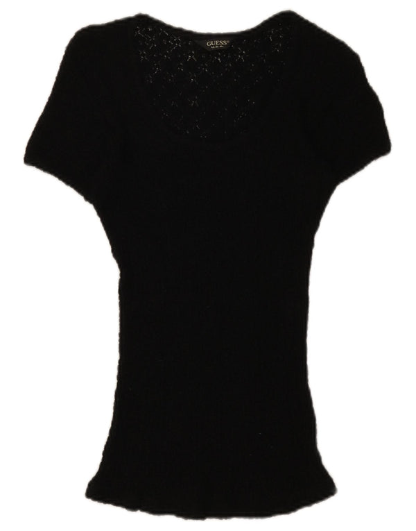 Guess Dame Blouse Top UK 12 Medium Black Floral