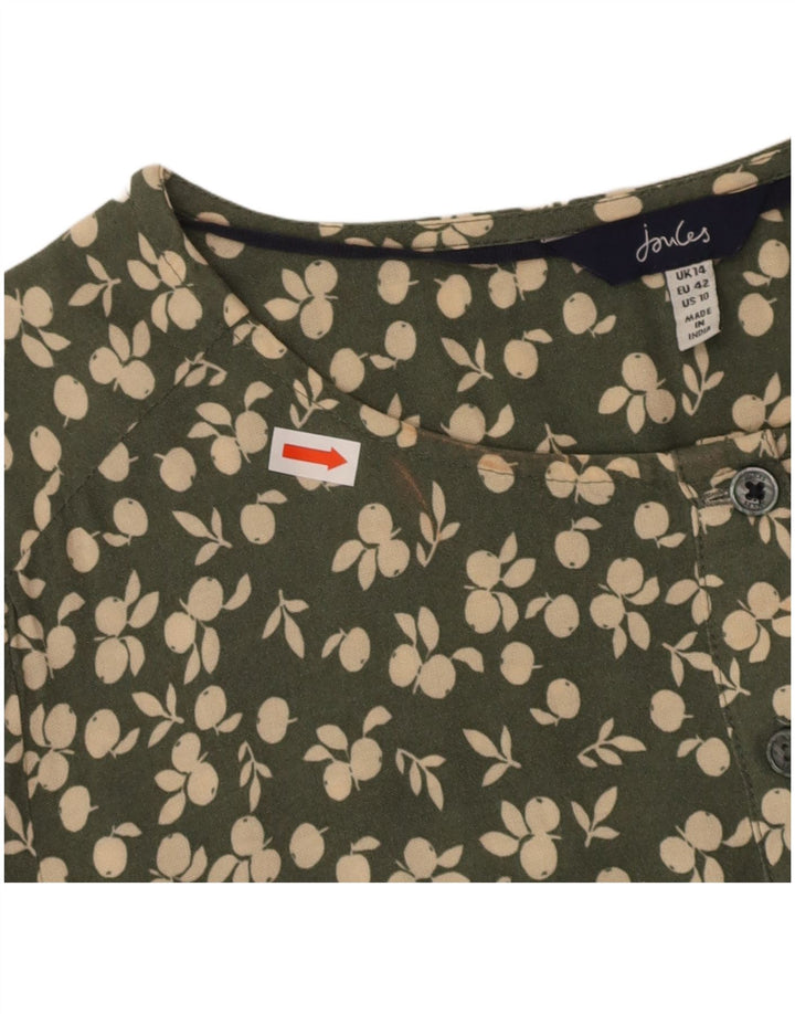 JOULES Womens Abstract Pattern Maxi Dress UK 14 Medium Green Viscose