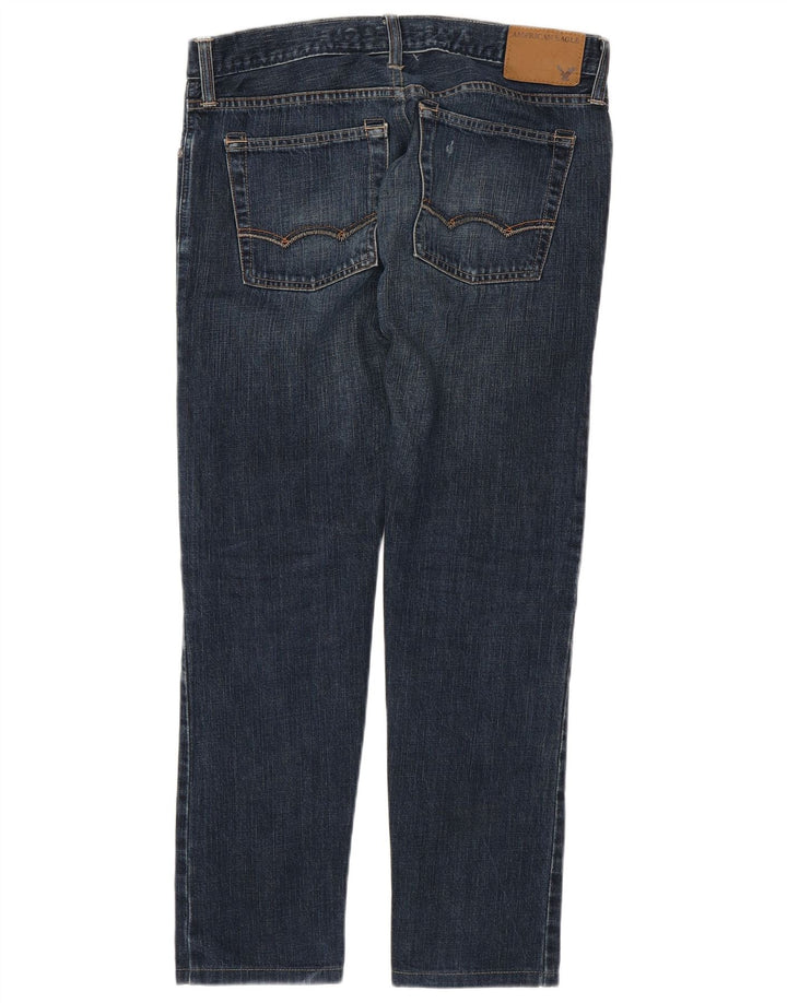 AMERICAN EAGLE Straight jeans til mænd W33 L32 Marineblå bomuld