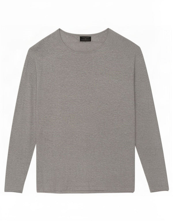 Zara Herre Top Langærmet XL Grå Flecked Bomuld