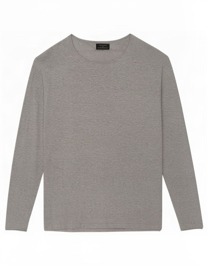Zara Herre Top Langærmet XL Grå Flecked Bomuld