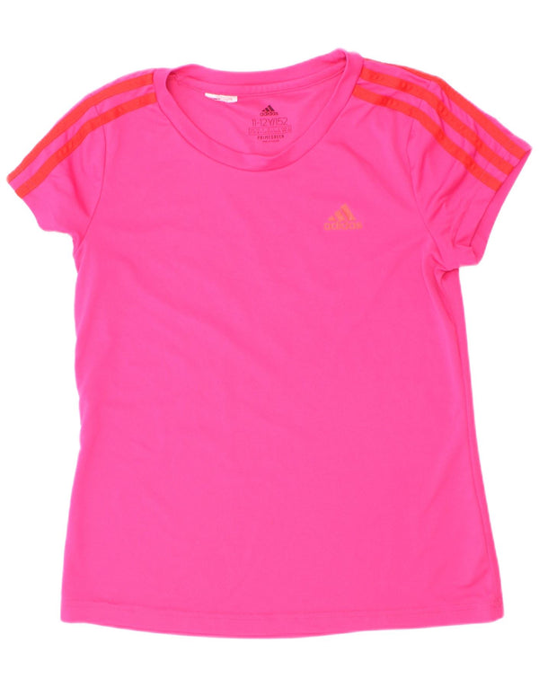 Adidas Girls Aeroready T-Shirt Top 11-12 År Pink Polyester