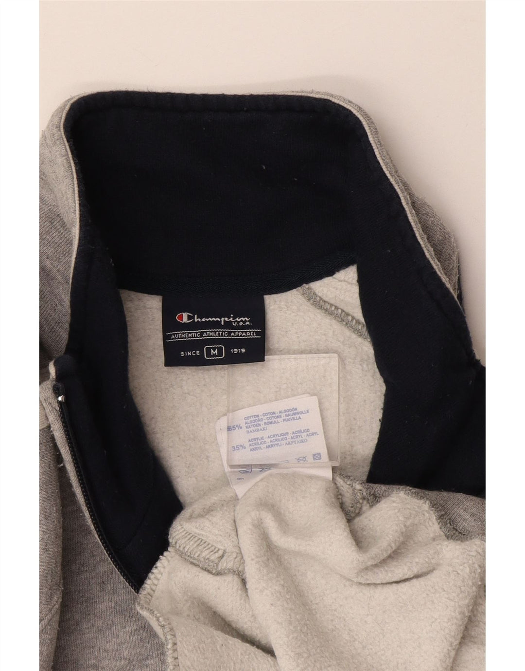 Champion Herre træningsdragt Topjakke Medium Grå Colourblock Bomuld