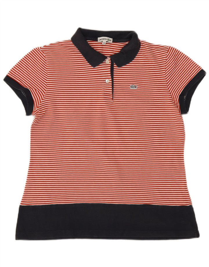 LACOSTE Poloskjorte til kvinder str. 42 Stor rødstribet bomuld