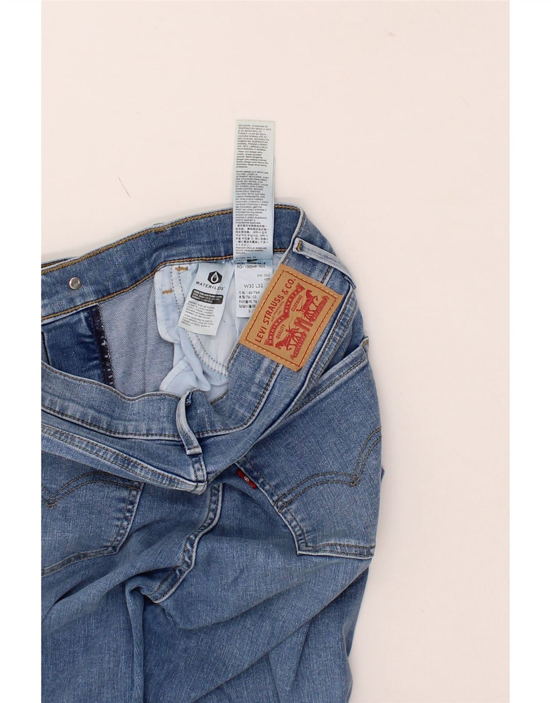 LEVI'S Womens 710 Super Skinny Jeans W30 L32 Blue Cotton Vintage Levi's and Second-Hand Levi's from Messina Hembry 