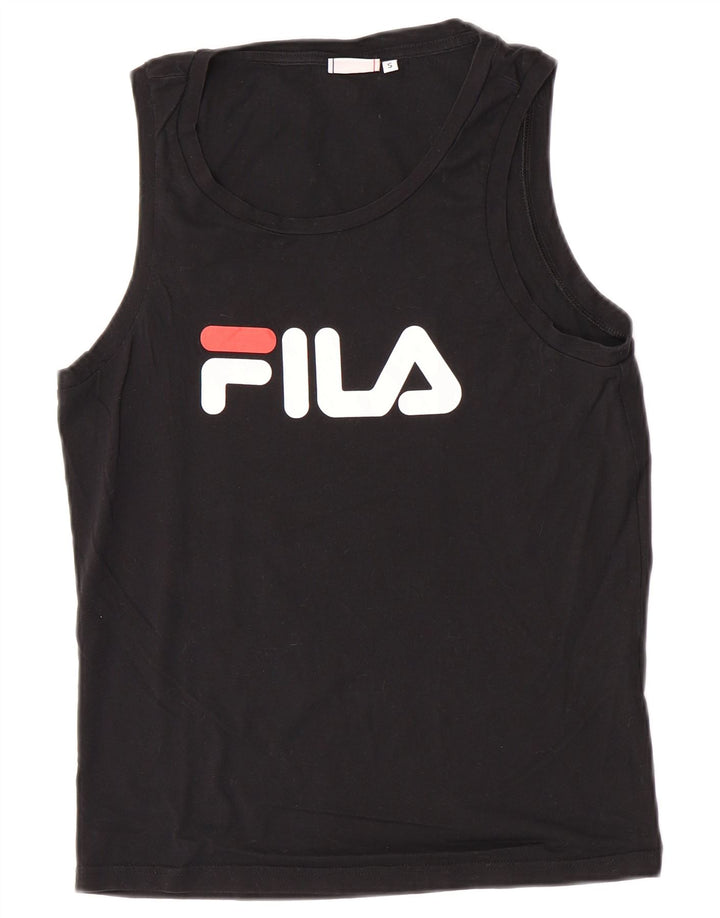 Fila Herre Grafisk Vest Top Lille Sort
