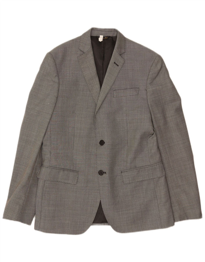Cerruti 1881 Herre 2-knaps Slim Blazer Jacket IT 50 Large Grey Virgin Wool