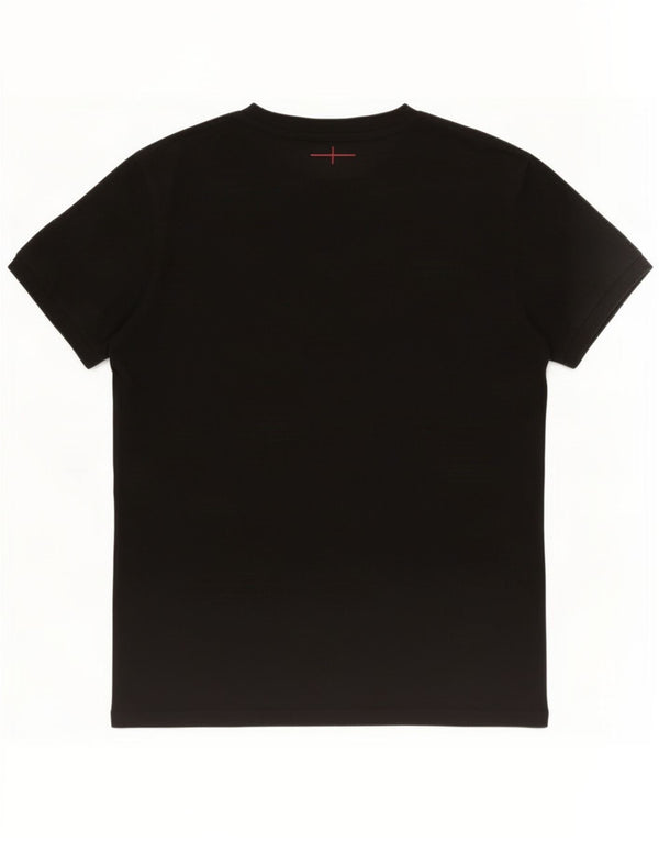 Umbro Dame Grafisk T-Shirt Top UK 12 Medium Sort Bomuld