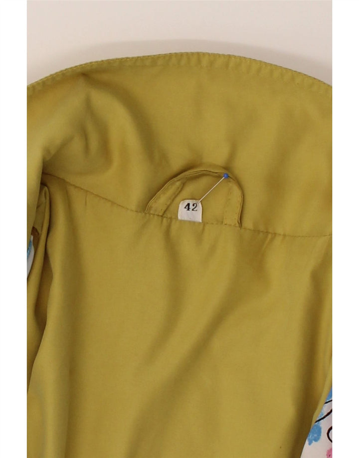 VINTAGE Womens Oversized Windbreaker Jacket EU 42 Large Yellow Polyester Vintage Vintage and Second-Hand Vintage from Messina Hembry 