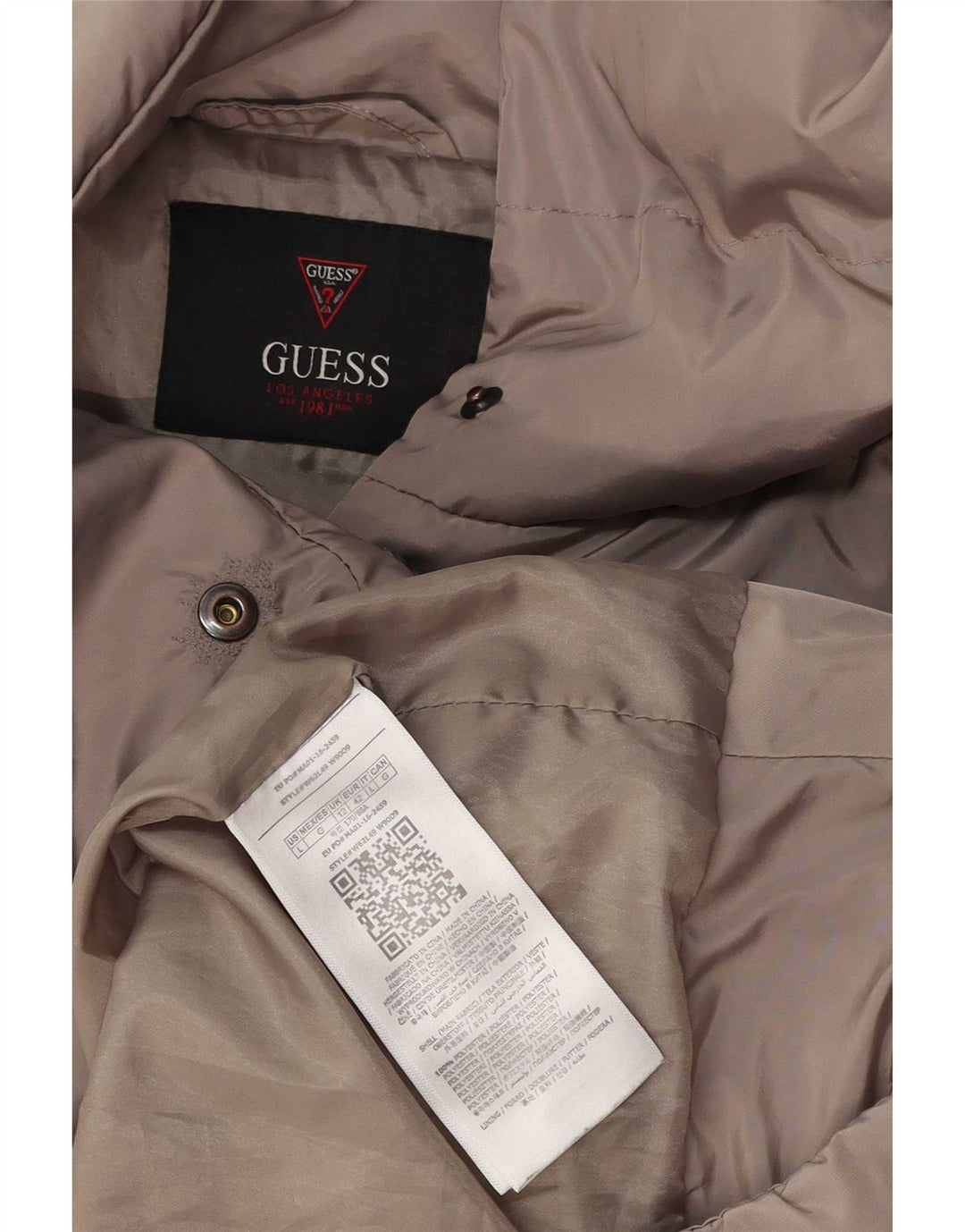 Guess Womens Oversized Polstret Frakke UK 12 Medium Grey Polyester