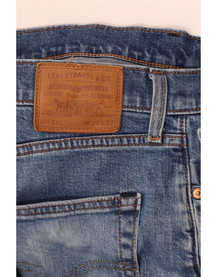 Levi's Herre 511 Slim Jeans W34 L32 Blå