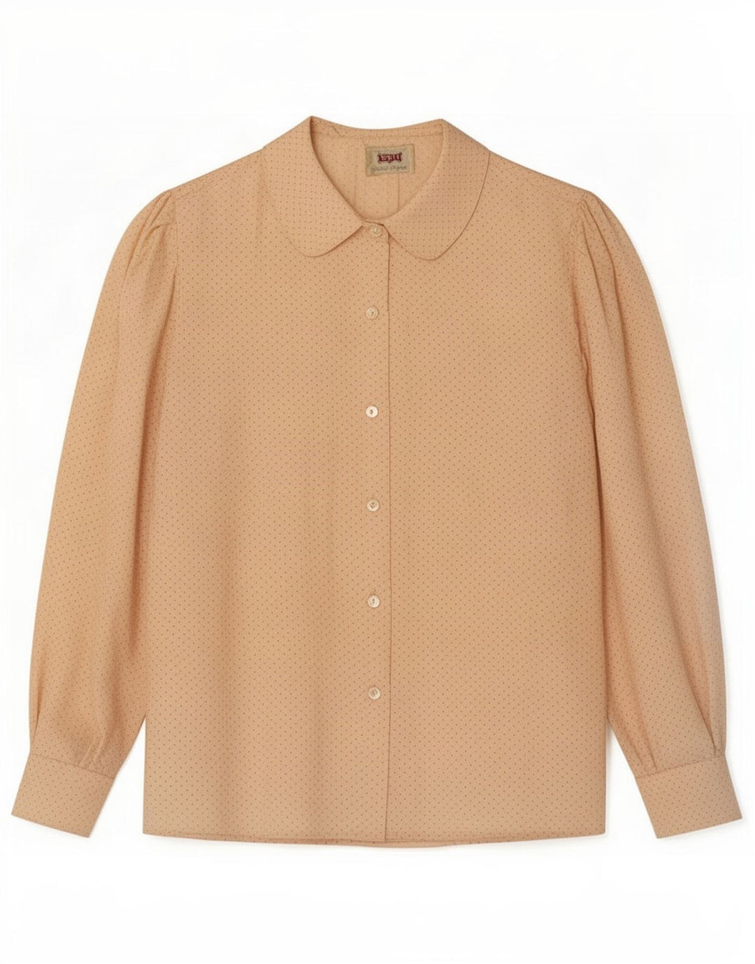 Sisley Dame Shirt Bluse IT 42 Medium Beige Spotted