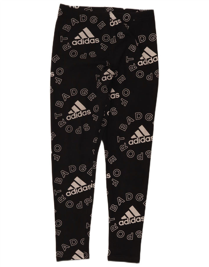 Adidas Graphic Leggings til kvinder UK 12/14 Medium Black