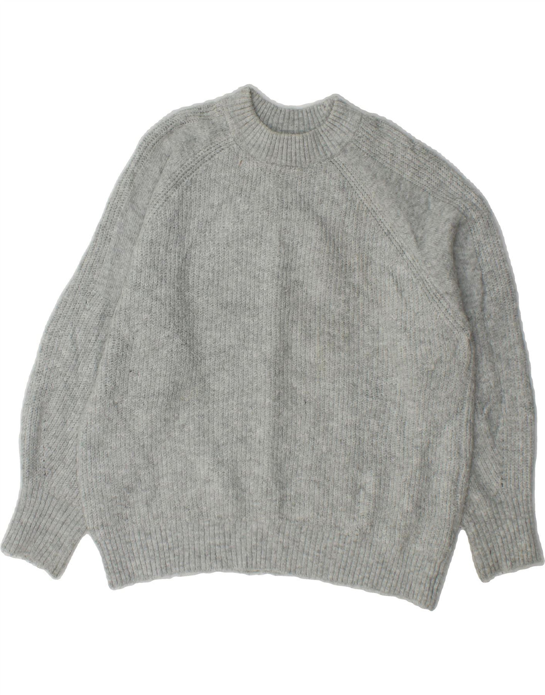 TOPSHOP Womens Oversized Crew Neck Jumper Sweater UK 10 Small Grey Vintage Topshop and Second-Hand Topshop from Messina Hembry 