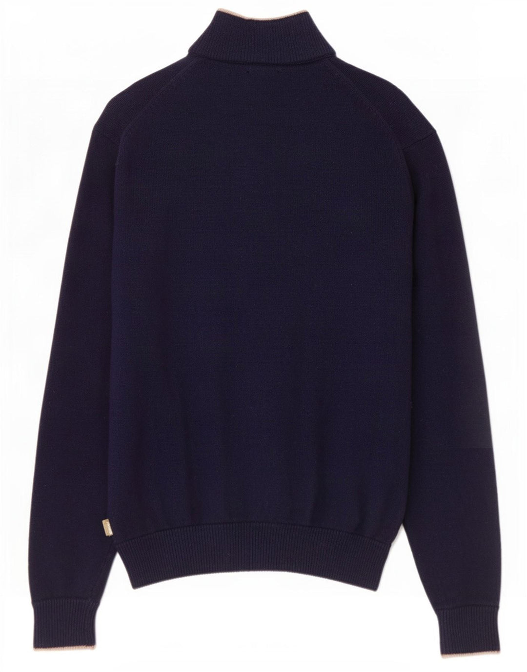 Musto Herre Zip Neck Jumper Sweater Stor Marineblå Lammeuld