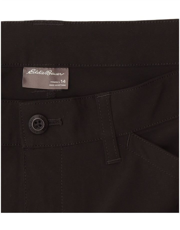 Eddie Bauer Kvinder Casual Shorts US 14 XL W34 Sort Polyester
