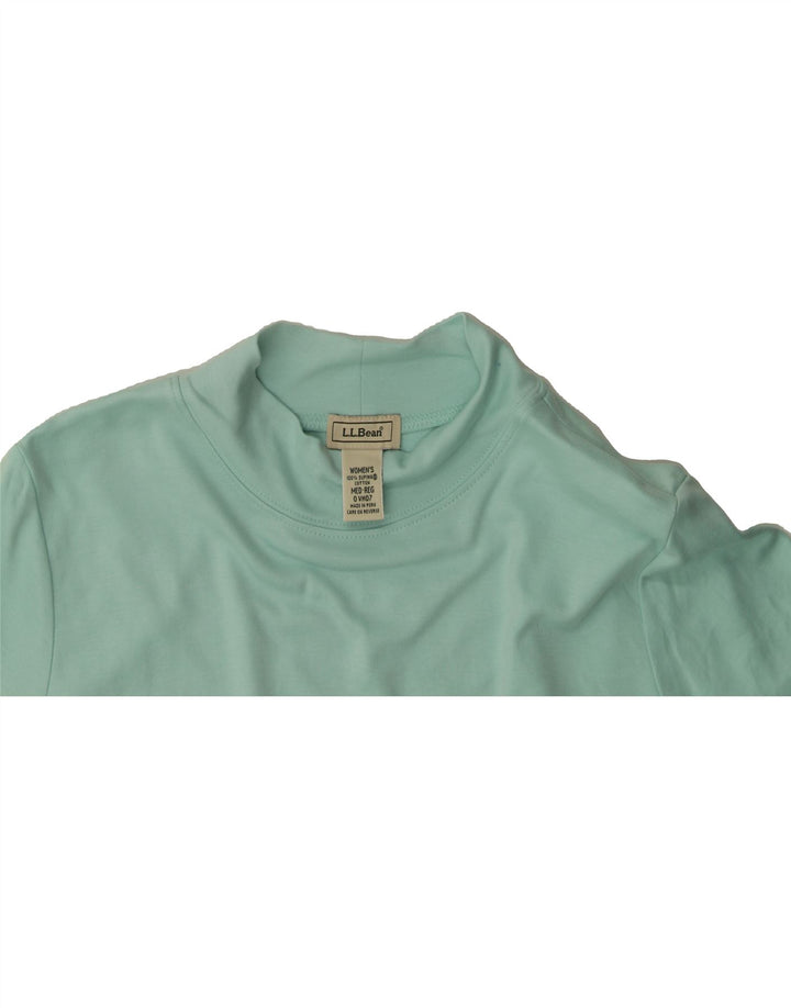 L.L.BEAN Womens T-Shirt Top UK 14 Medium Turquoise Cotton Vintage L.L.Bean and Second-Hand L.L.Bean from Messina Hembry 