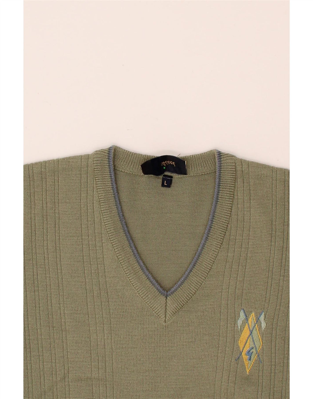 GABICCI Herre V-hals sweater Stor Khaki Uld