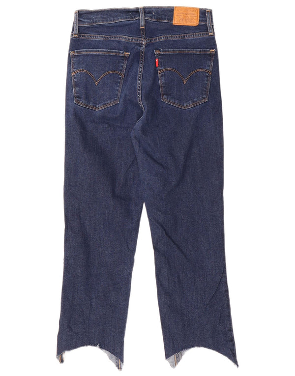 Levi's Womens 724 Crop Højtaljede lige jeans W28 L23 Blå