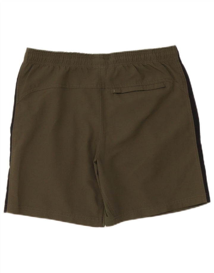 Nike Herre Dri Fit sportsshorts Small Khaki Colourblock Polyester