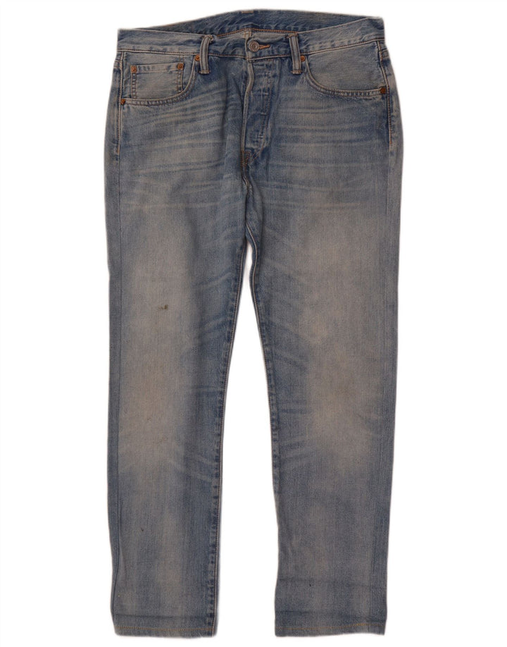 Levi's Herre 501 lige jeans W32 L29 blå bomuld