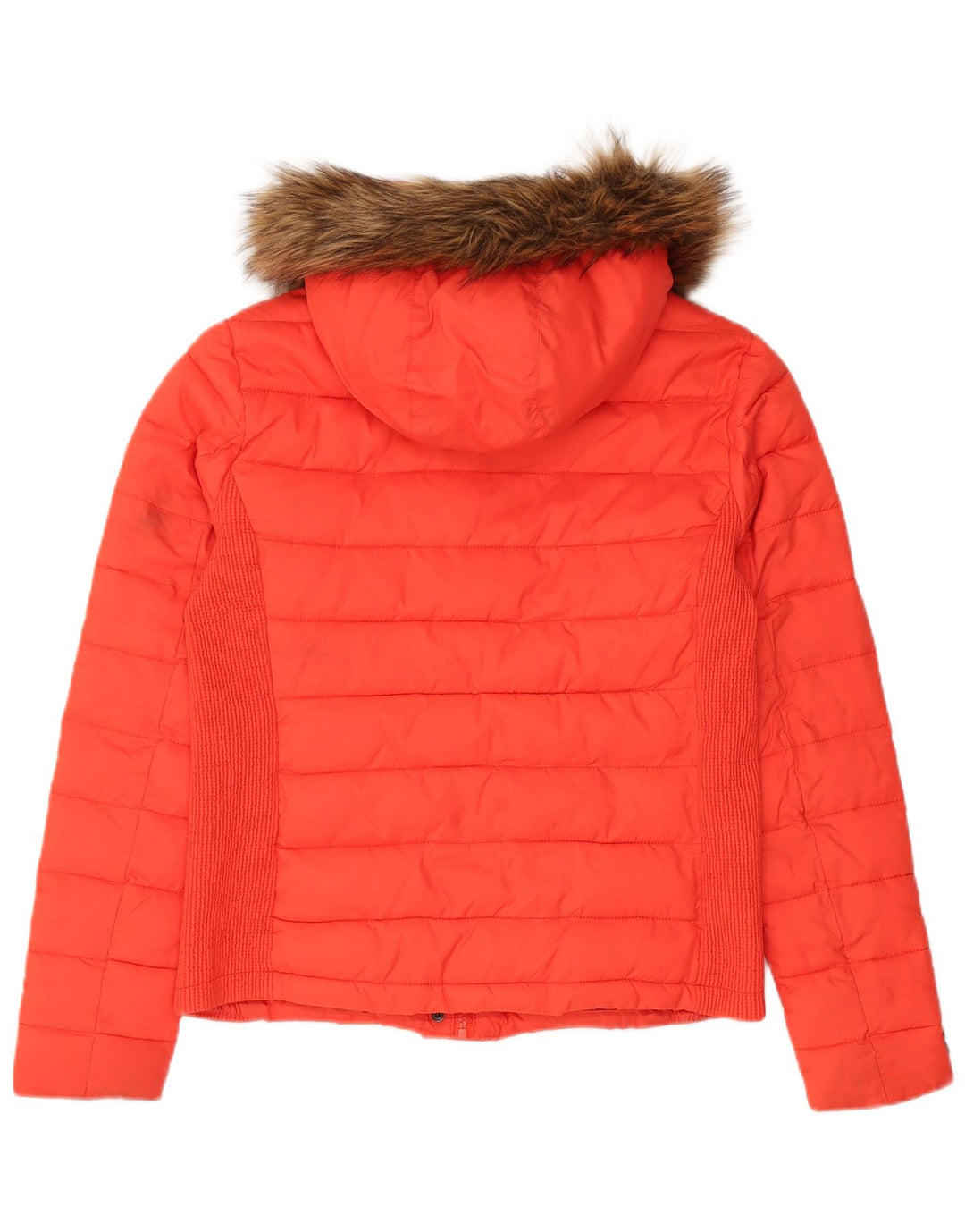 Superdry polstret hættejakke til kvinder UK 18 XL rød nylon