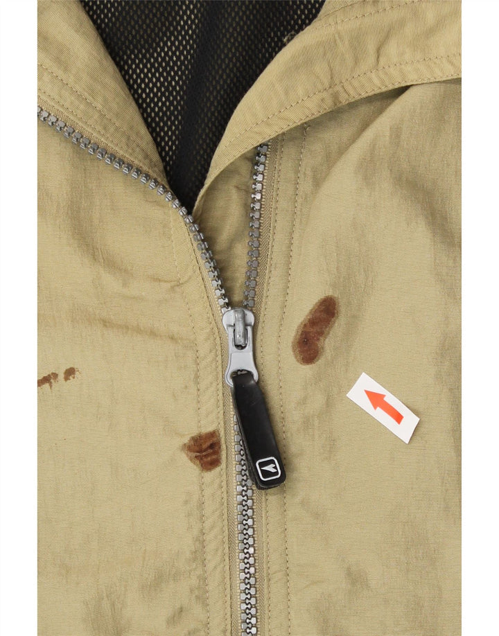 Diadora Regnjakke med hætte til mænd UK 38 Medium Khaki Polyamid