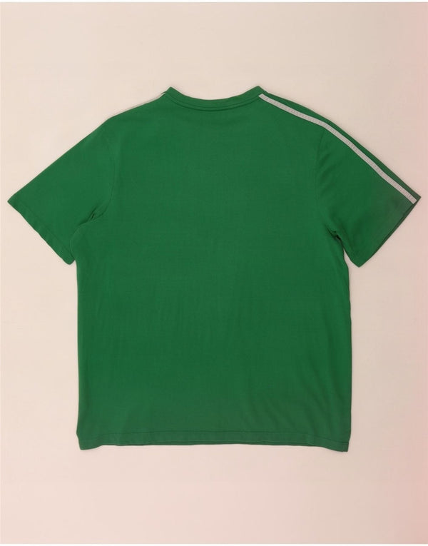 Adidas Mens Graphic T-Shirt Top 2XL Green Cotton