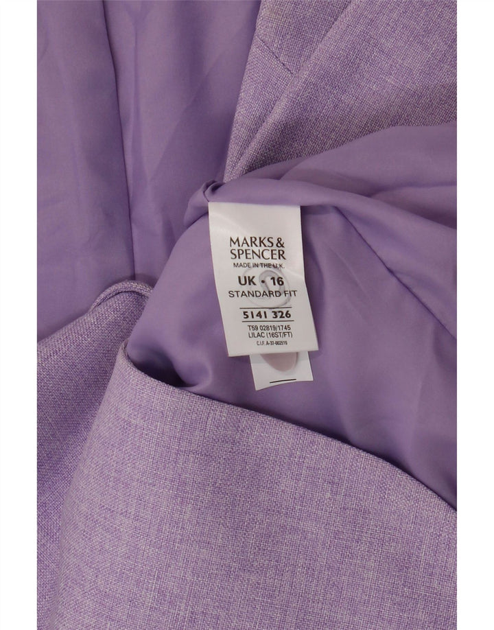 Marks & Spencer Dame Standard Fit Blazer Jacket UK 16 Large Purple
