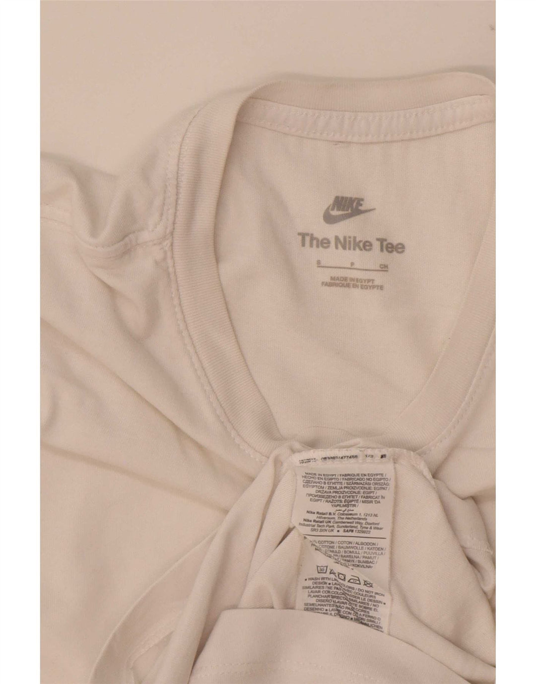 Nike T-shirt top til mænd, lille hvid bomuld