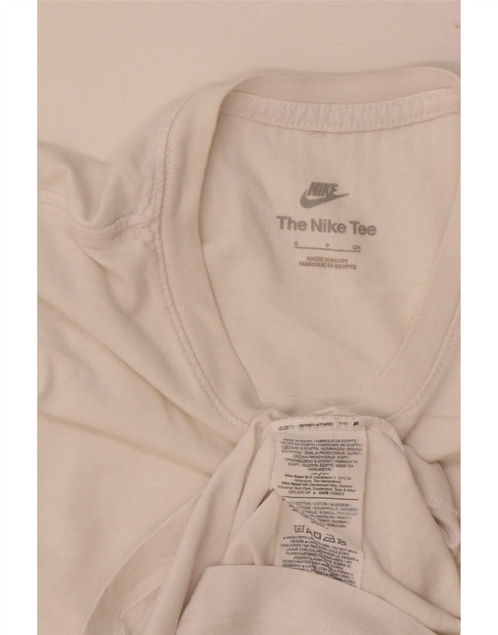 Nike T-shirt top til mænd, lille hvid bomuld