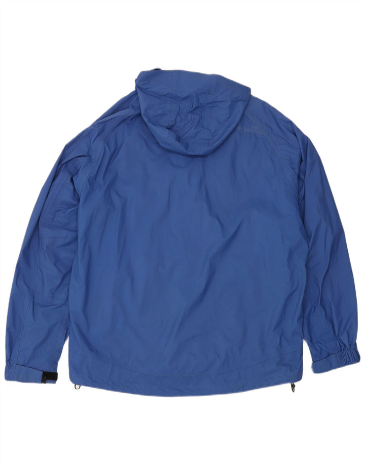 Carhartt Regnjakke med hætte til mænd UK 40 Stor blå nylon