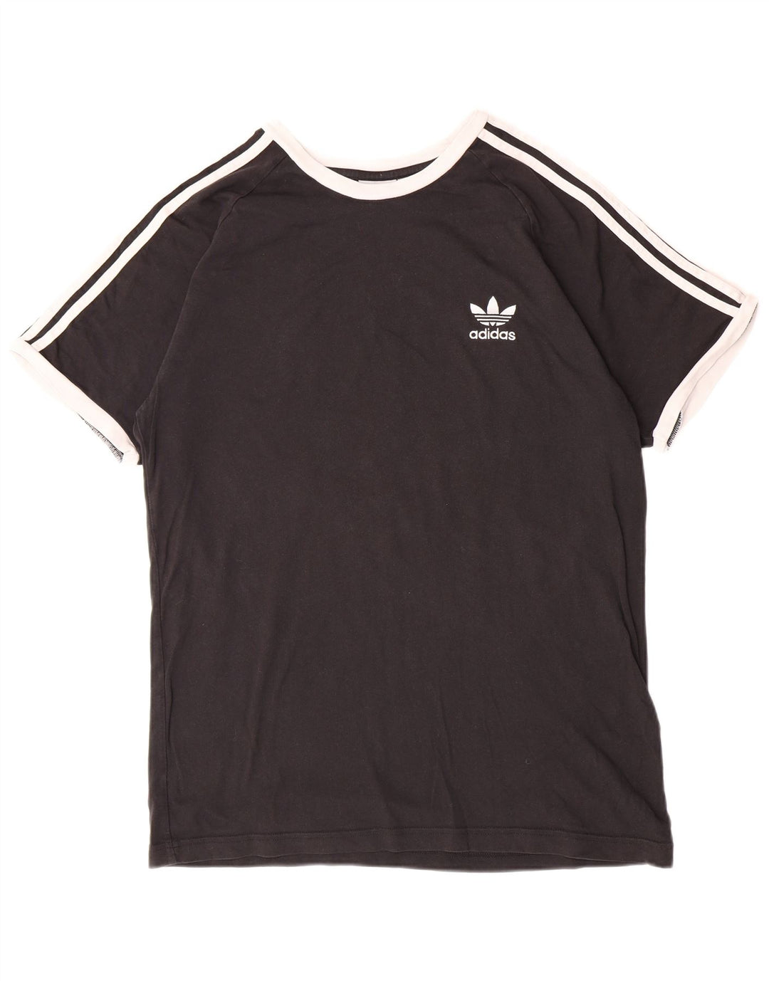 ADIDAS Herre T-Shirt Top Stor Sort Bomuld