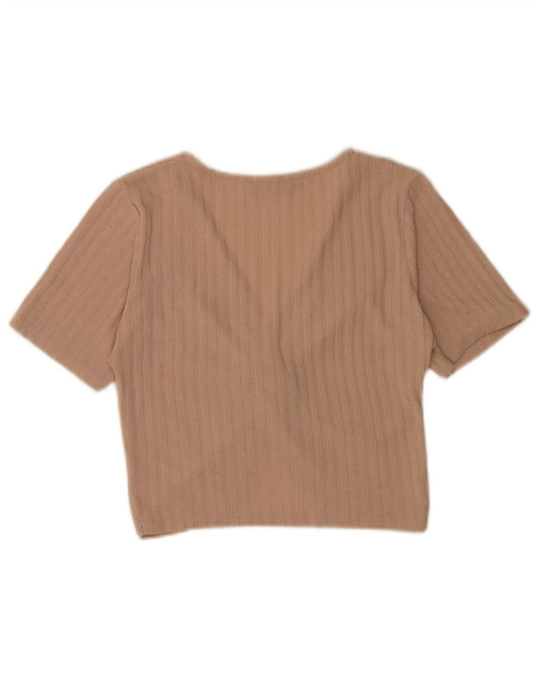Zara Womens Crop Bluse Top UK 10 Small Beige