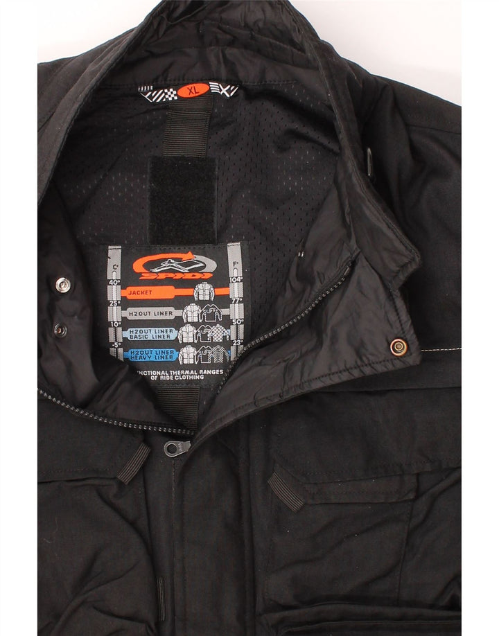 SPIDI Mens Graphic Racer Jacket UK 42 XL Black Polyamide Vintage Spidi and Second-Hand Spidi from Messina Hembry 