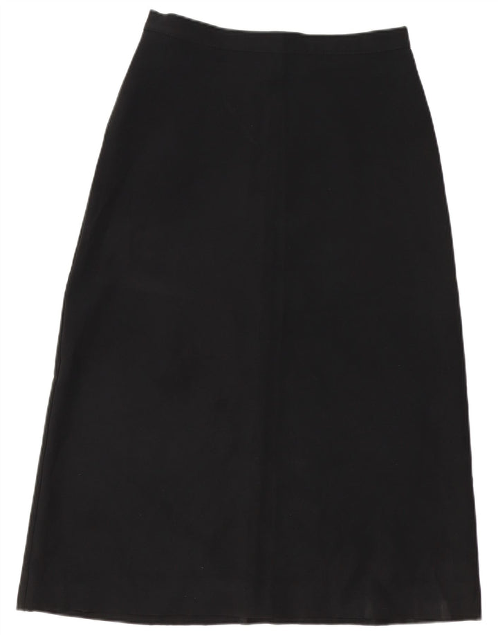 Benetton Dame Midi Nederdel IT 44 Medium W28 Sort Polyester
