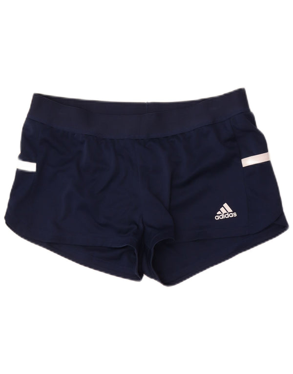 Adidas Womens Climacool Sports Shorts UK 12/14 Medium Navy Blue Colourblock