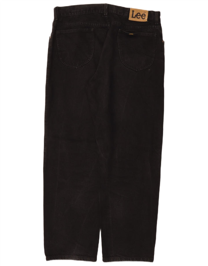 Lee Herre Kansas Straight Jeans W38 L30 Sort Bomuld